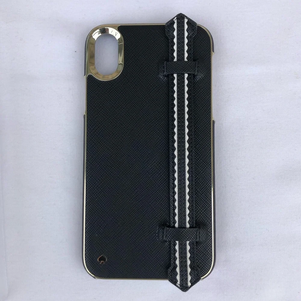 Kate Spade New York Wrap‎ Strap Black & White Case for iPhone XR